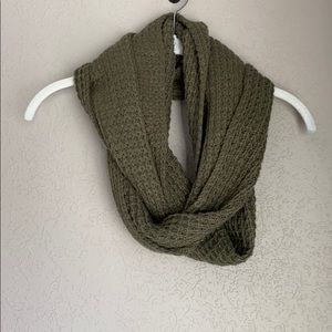Green knit infinity scarf